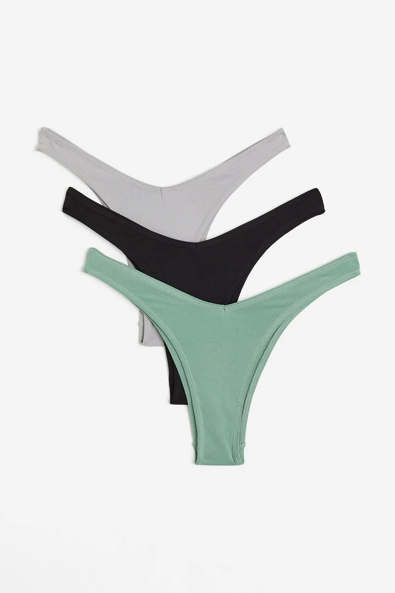 H&M 3-pack microfibre Brazilian briefs