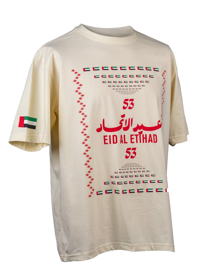 Eid Al Etihad - Eid Al Etihad T-Shirt - Off-White Colour - Image 1