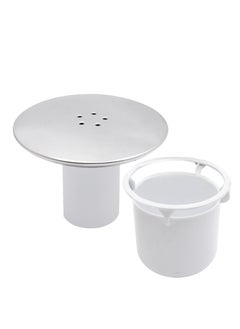 Shower Waste Drain Cover Replacement - 115mm Chrome Finish Cap Tube Sediment Cup for 90mm Tray Hole, Shower Plug Hole Cover, Removable Shower Trap Cover Fast Flow, Top Fitting Cap Parts