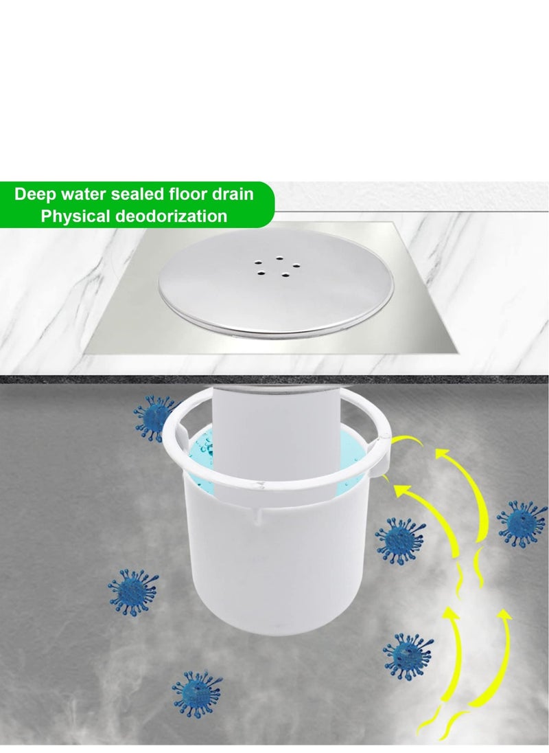SYOSI - Shower Waste Drain Cover Replacement - 115mm Chrome Finish Cap Tube Sediment Cup for 90mm Tray Hole, Shower Plug Hole Cover, Removable Shower Trap Cover Fast Flow, Top Fitting Cap Parts - Image 1