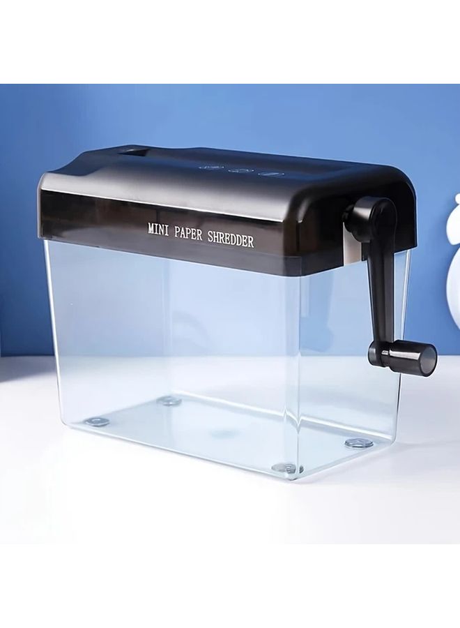 Manual Paper Shredder Heavy Duty Non Electric Compact Desktop Home Office Knight Dark - Image 5