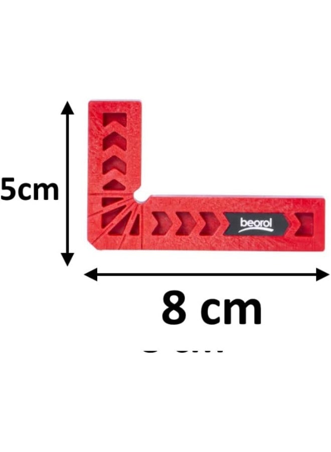 Beorol مشبك تحديد الزاوية اليمنى 90 درجة ABS حامل مسطرة L-square لتصنيع الأخشاب - 50x80mm - LUABS50X80 - Image 2