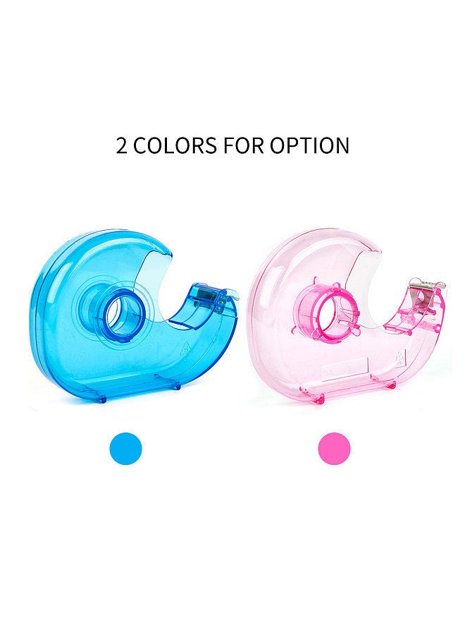 Generic Transparent Desktop Tape Cutter Tape Hand Use Practical Plastic Adhesive Tape Dispenser Portable Lightweight for Office Home DIY Handcraft Stationery 10.2x7.2x2.5cm Suitable for 24mm Width Tape  - Image 5