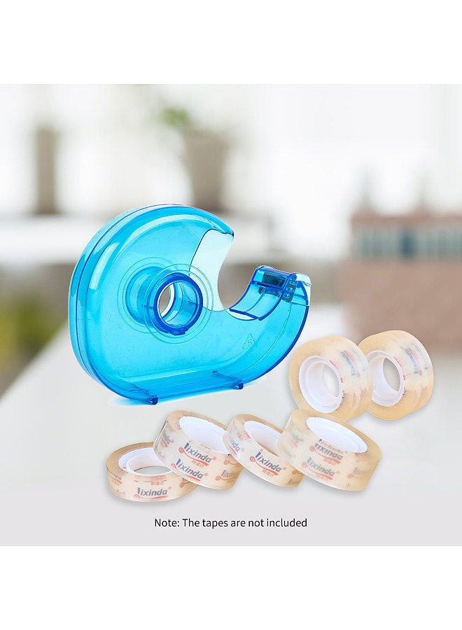 Generic Transparent Desktop Tape Cutter Tape Hand Use Practical Plastic Adhesive Tape Dispenser Portable Lightweight for Office Home DIY Handcraft Stationery 10.2x7.2x2.5cm Suitable for 24mm Width Tape  - Image 3