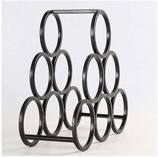 INDIAN DECOR 21041 Wine Rack Square Tube 6 Circle Wine Rack Honeycomb Design Porous Display Frame for Living Room Bar Decoration Home Decoration Display Wine Rack Black - pzsku/Z7289255C20372839CECEZ/45/1746563735/ea687ba8-2837-4cbc-81b7-3dd5b0a25590