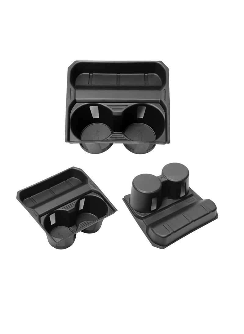 SYOSI Center Console Cup Holders Inserts, Compatible with 2023 Mazda CX-50 Cup Holder Insert, Cup Holder Insert Silicone Non-Slip Water Cup Holder for 2023 Mazda CX-50 Accessories, Black - Image 1