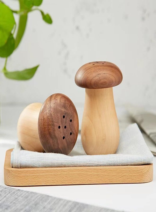 Agirlvct Toothpick Holder, Cute Mushroom Toothpick Dispenser,Wooden Toothpick Container for Kitchen Home Restaurant Dining Room Birthday Hostess Thanksgiving Christmas Gift for Friend Family Wood Decoration - Image 3