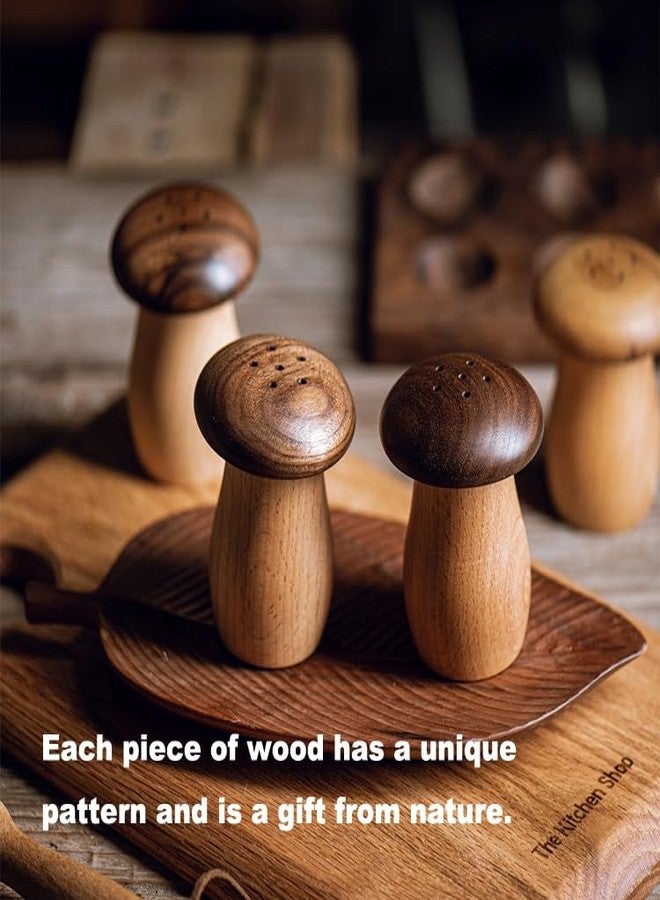Agirlvct Toothpick Holder, Cute Mushroom Toothpick Dispenser,Wooden Toothpick Container for Kitchen Home Restaurant Dining Room Birthday Hostess Thanksgiving Christmas Gift for Friend Family Wood Decoration - Image 2