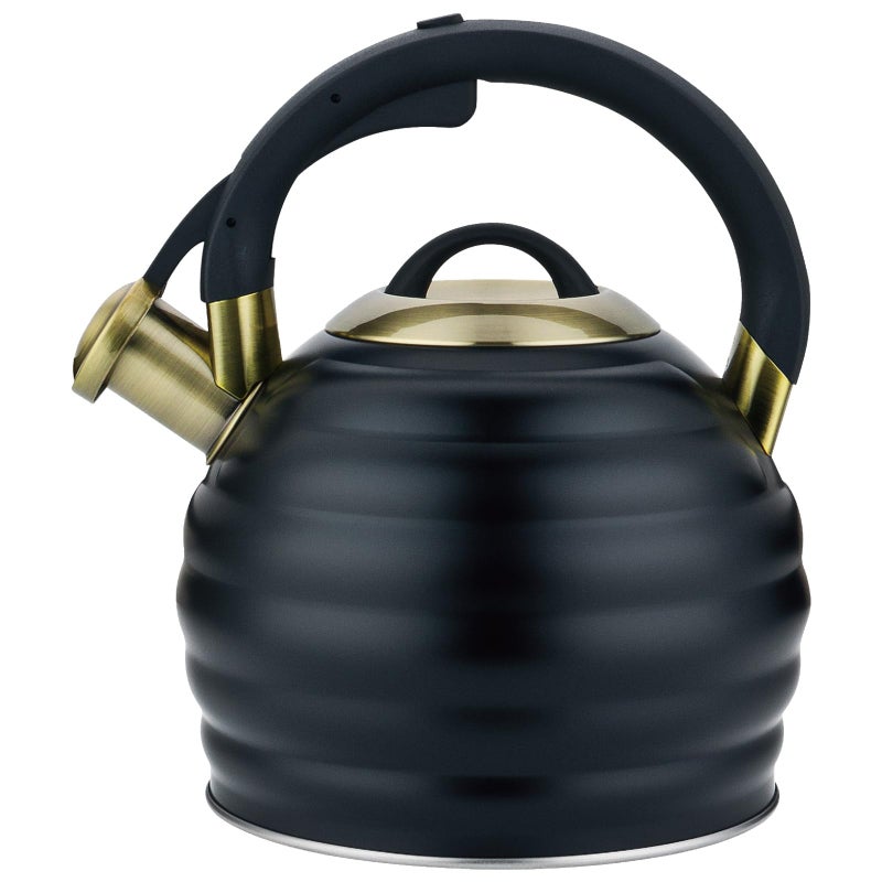 Lazneyru Tea Kettle for Stove Top Whistling Teapot, 3.2Q Tea Pot Stainless Steel Teakettle with Heat Proof Ergonomic Handle - Image 1