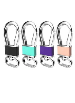 Excefore 4 Pack Metal Carabiner Keychain Key Clip Hook, Key Rings Key Chain Ring Holder Organizer for Car Key Finder  - Image 1