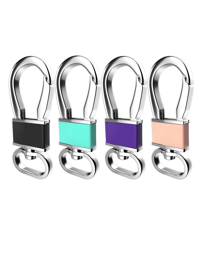 Excefore 4 Pack Metal Carabiner Keychain Key Clip Hook, Key Rings Key Chain Ring Holder Organizer for Car Key Finder  - Image 1