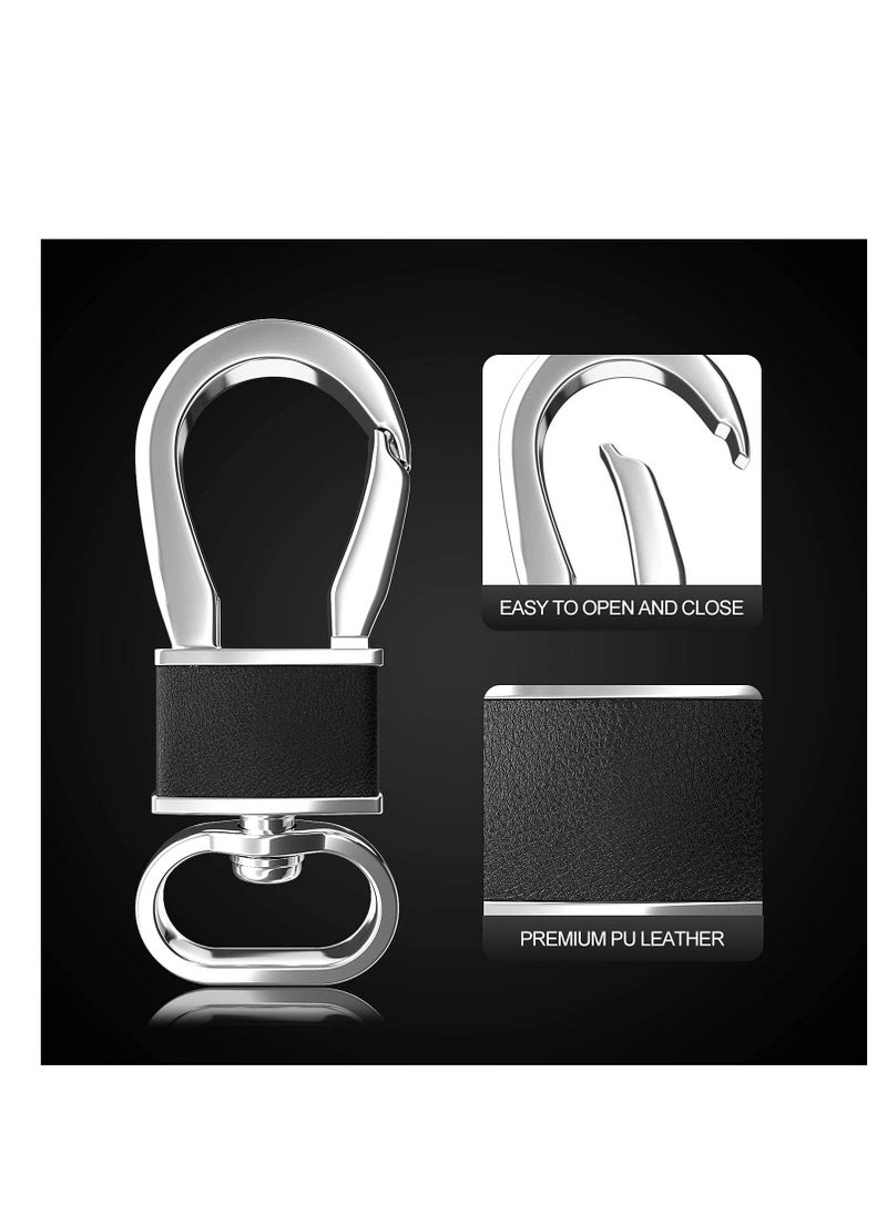 Excefore 4 Pack Metal Carabiner Keychain Key Clip Hook, Key Rings Key Chain Ring Holder Organizer for Car Key Finder  - Image 5