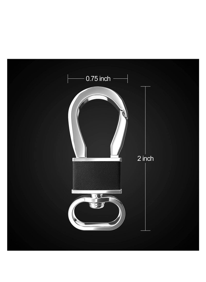 Excefore 4 Pack Metal Carabiner Keychain Key Clip Hook, Key Rings Key Chain Ring Holder Organizer for Car Key Finder  - Image 2