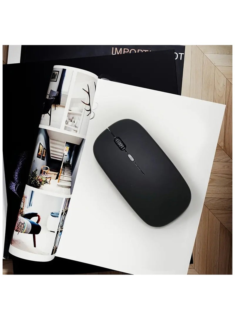 LED Slim Dual Mode 2.4GHz  Silent Bluetooth Wireless Mouse Computer Mice with USB Receiver - Image 5
