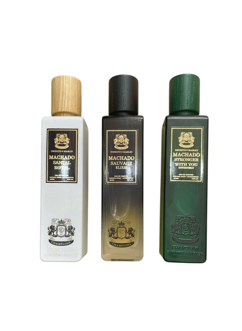 Champion 3-Piece Machado Stronger Machado Sauvage Machado Santal 200ml - Image 1