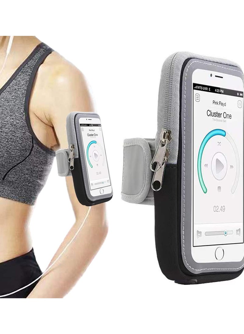 PYC Running Armband Phone Holder for Running Full Touchscreen Phone Arm Bands for Running Sports Phone Holder with Adjustable Band for iPhone 13 Pro Max 12 11 Xs Xr 8 7 Galaxy S20 S10 S9 S8  - Image 1