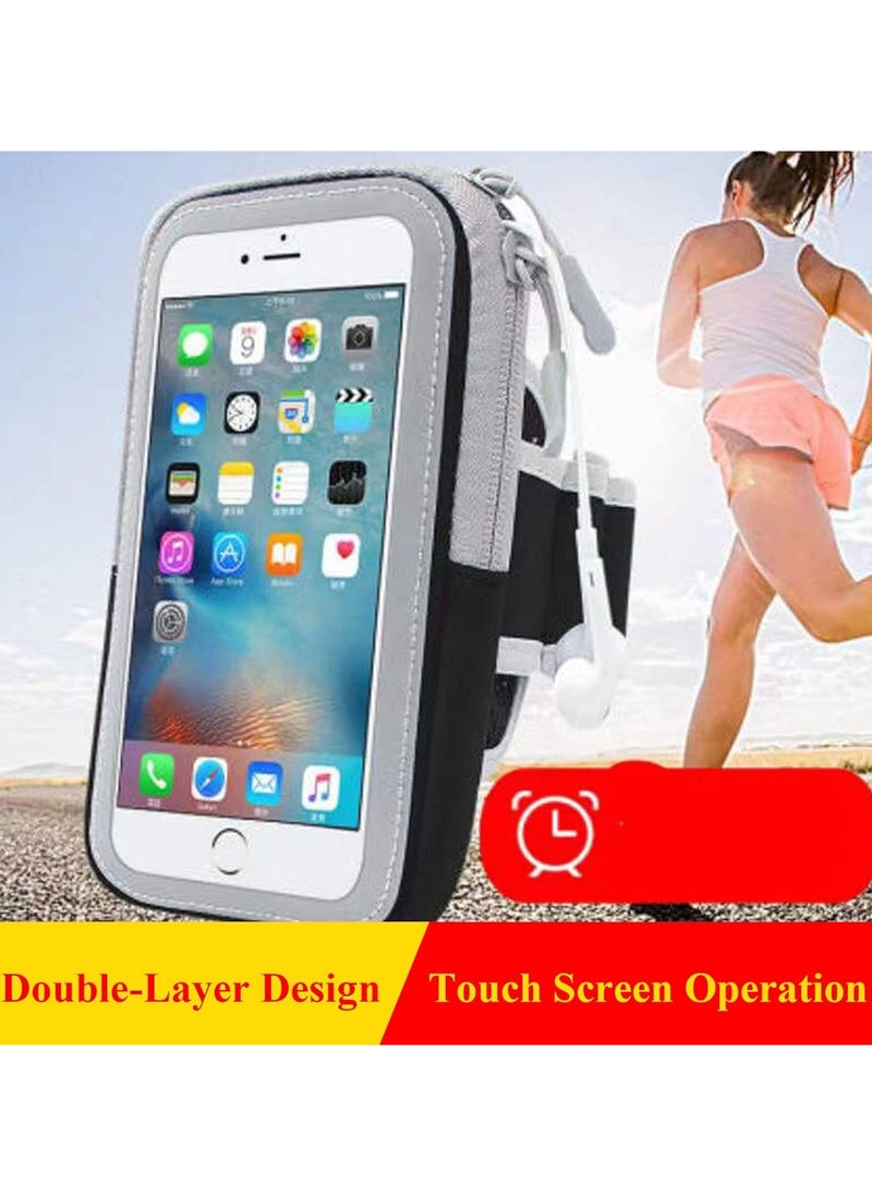 PYC - Running Armband Phone Holder for Running Full Touchscreen Phone Arm Bands for Running Sports Phone Holder with Adjustable Band for iPhone 13 Pro Max 12 11 Xs Xr 8 7 Galaxy S20 S10 S9 S8 - Image 1