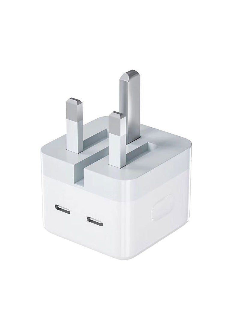 Generic For Apple 11/12/13/14 Full Series 40w Double C Gallium Nitride Fast Charge Mobile Phone Charger Single Head White  - Image 1