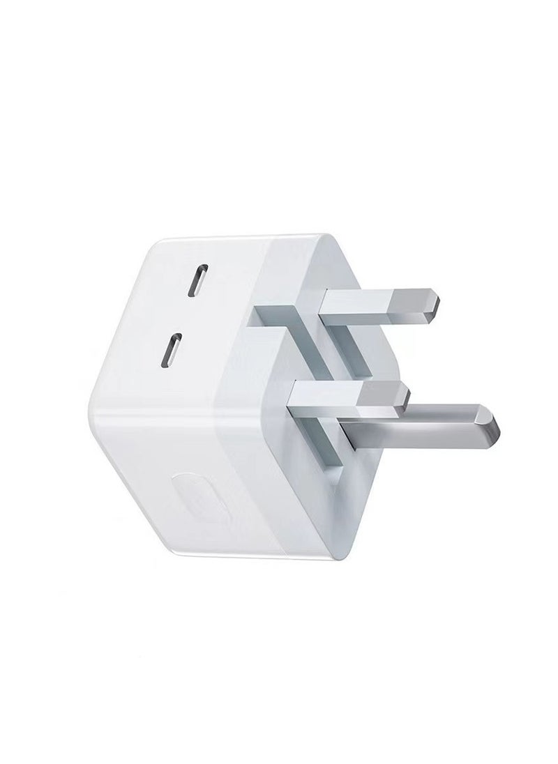 Generic For Apple 11/12/13/14 Full Series 40w Double C Gallium Nitride Fast Charge Mobile Phone Charger Single Head White  - Image 2
