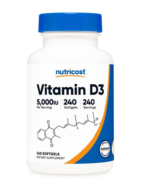 Vitamin D3, 5,000 IU | 240 Softgels | 240 SERVINGS