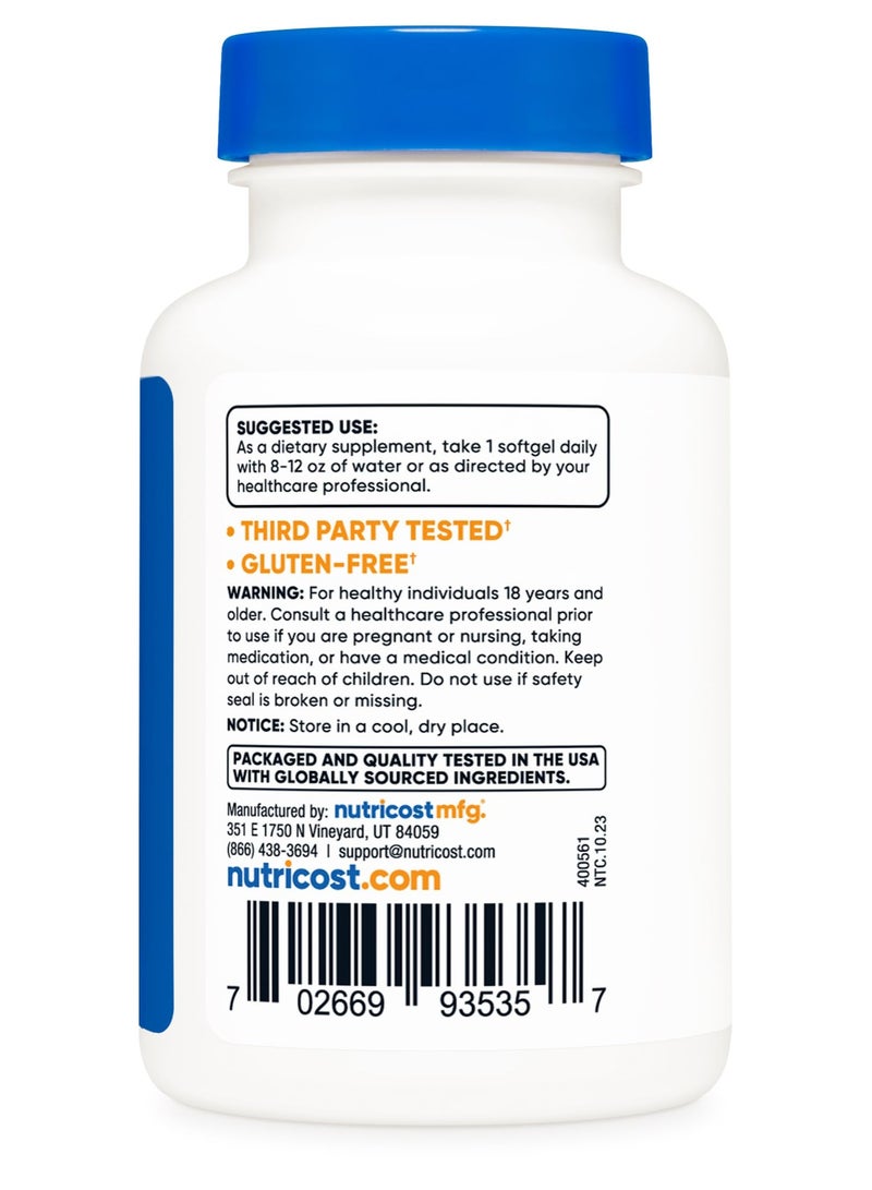 Nutricost Vitamin D3, 5,000 IU | 240 Softgels | 240 SERVINGS - Image 4