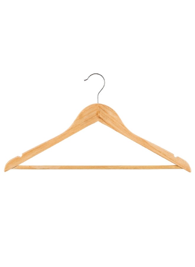 Five Simply Smart 8-Piece High Quality Wooden Cloth Hanger Set Beige 22.5 x 45 x 1.2 cm 295692680 - Image 1