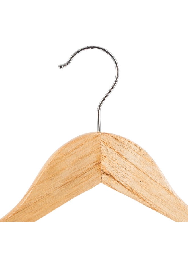 Five Simply Smart 8-Piece High Quality Wooden Cloth Hanger Set Beige 22.5 x 45 x 1.2 cm 295692680 - Image 2