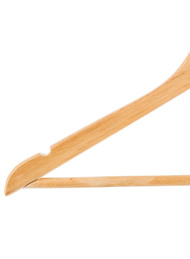 Five Simply Smart 8-Piece High Quality Wooden Cloth Hanger Set Beige 22.5 x 45 x 1.2 cm 295692680 - Image 3