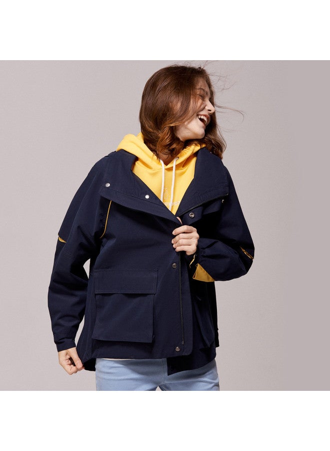 Hush Puppies Spring And Autumn Versatile Casual Fashion Slimming Hooded Jacket Women's Coat - Image 2