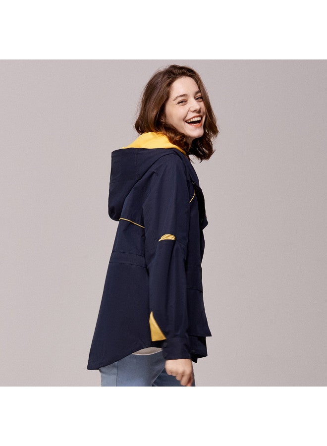 Hush Puppies Spring And Autumn Versatile Casual Fashion Slimming Hooded Jacket Women's Coat - Image 3