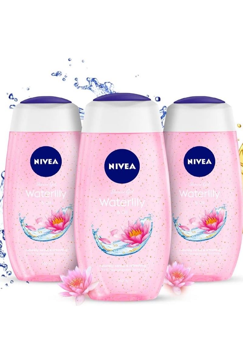 نيفيا زنبق الماء والزيت جل الاستحمام 250 مل عبوة من 3 قطع - Image 2