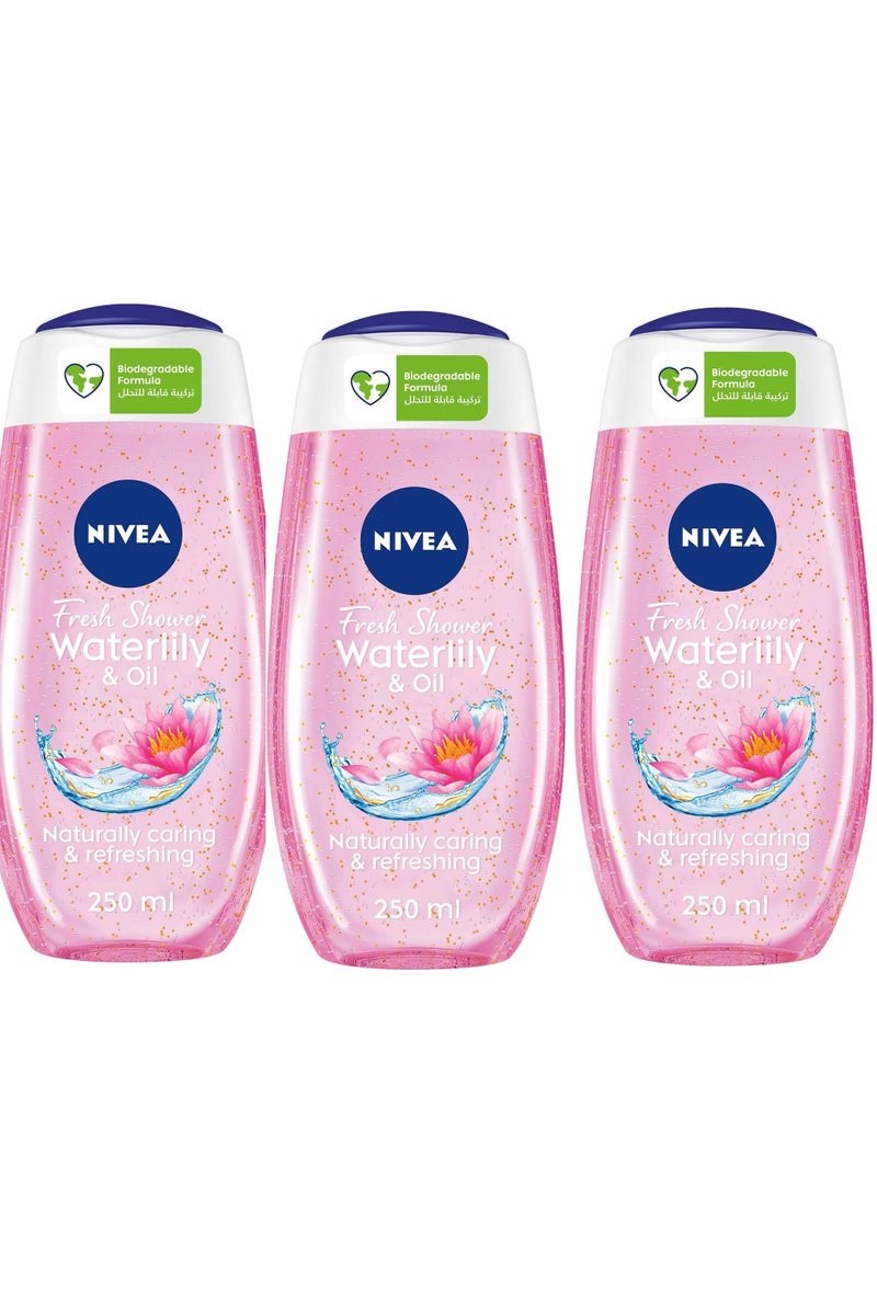 نيفيا زنبق الماء والزيت جل الاستحمام 250 مل عبوة من 3 قطع - Image 1