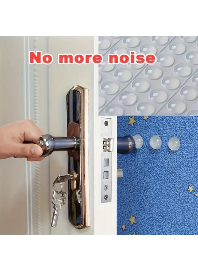 100 White Self Adhesive Bumpers for Cabinet Doors Soundproof Anti Collision Stickers Waterproof Scratch Resistant for Kitchen Cabinets Furniture One Size - Image 1
