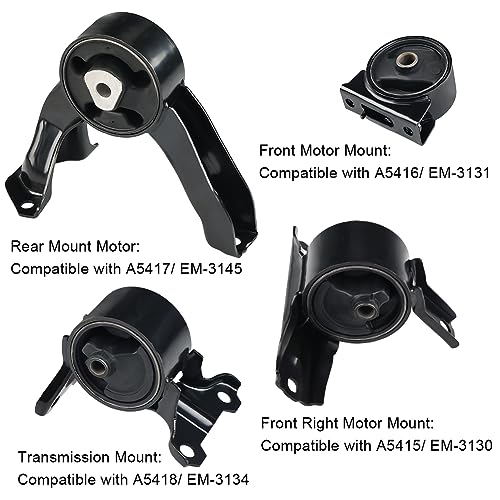 JDMON 4Pcs Engine Motor Transmission Mount Kit Replacement for Dodge Caliber Jeep Compass Patriot 2007-2016 2.0L 2.4L Compatible with A5415 A5416 A5417 A5418 - Image 3