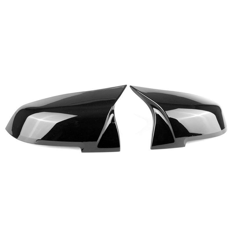 Qitian ABS Mirror Cover - Rearview Side Mirror Replacement, Fit for BMW 1, 2, 3 & 4 Series, X1, M2 - Gloss Black, 2pcs/Set - Image 5