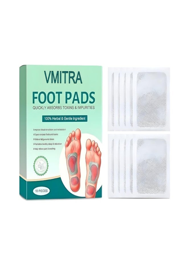 Herbal Detox Foot Pads | Natural Bamboo Vinegar Sleep Support Pack of 2 (20 Pads)