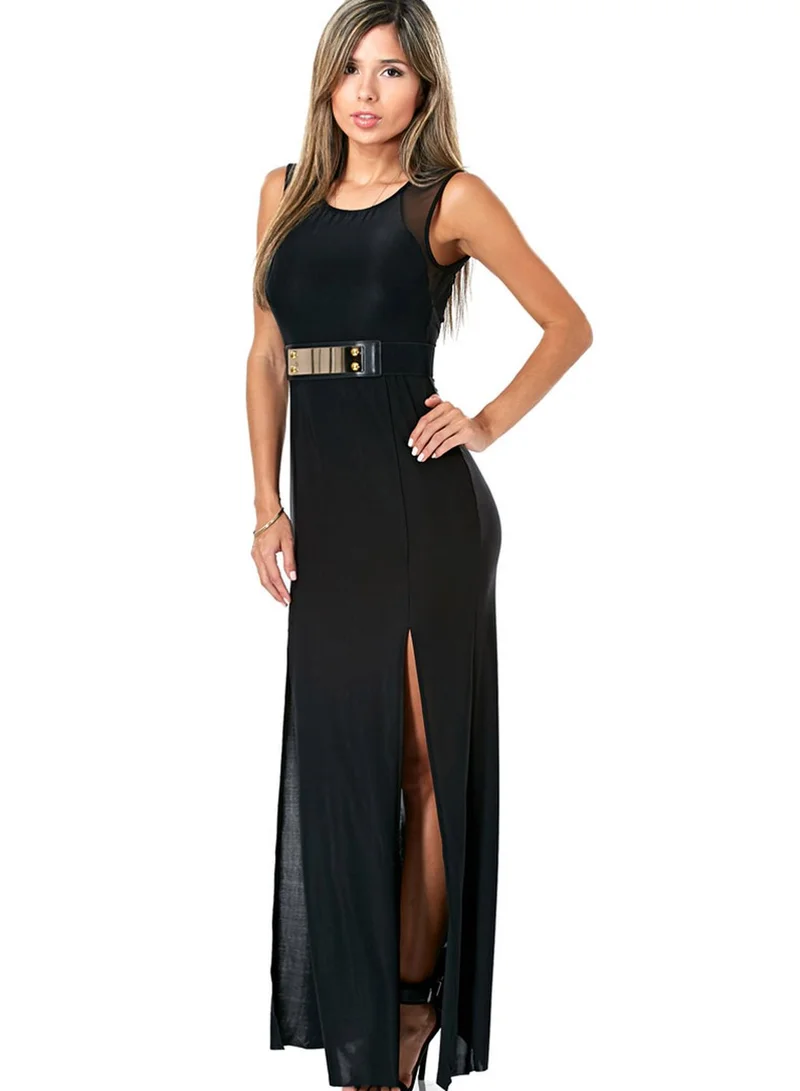 AX PARIS Belted Maxi Dress