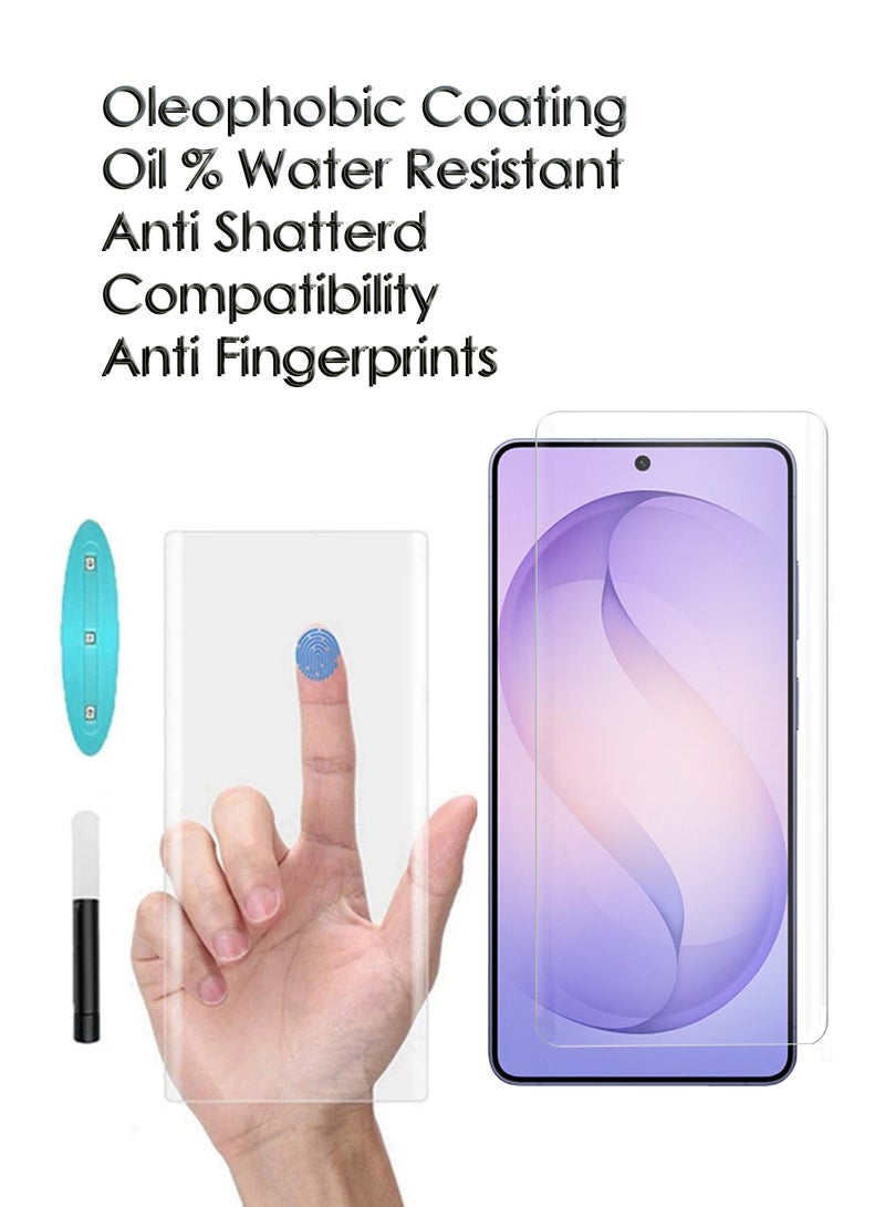 Samsung Galaxy S26 Ultra - UV Advanced Premium Tempered Glass Screen Protector Guard , Full Adhesive UV Curved Case Friendly HD Clarity With Installation Kit - Image 4