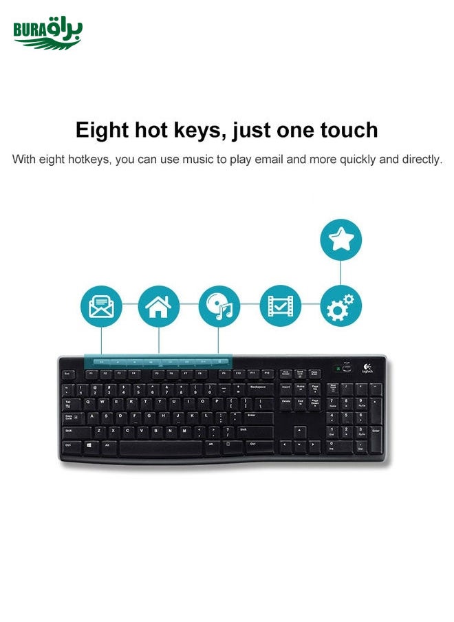 BURAQ - Logitech MK275 USB Wireless Keyboard Mouse Set - Image 1