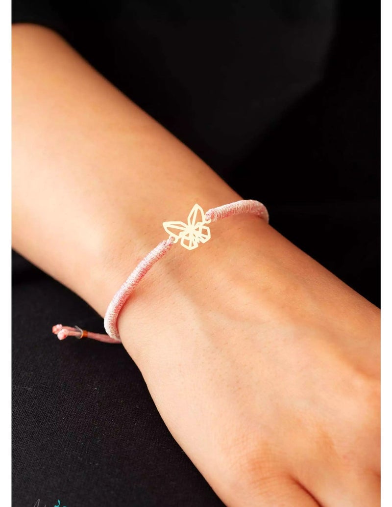 Ruby Art Gold 18K Pure Gold Bracelet for women Origami butterfly woven gold bracelet    -  0.21 Gram - Image 2