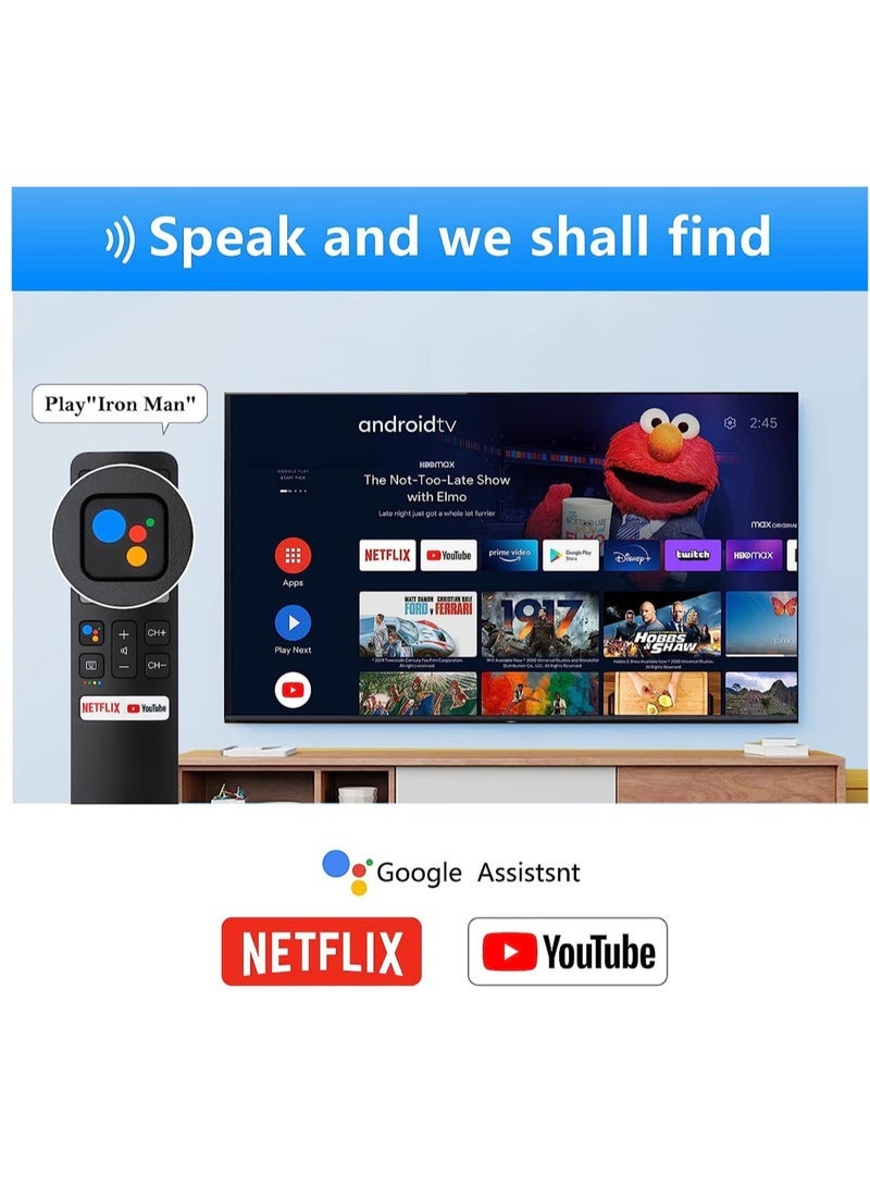 BLUMENiT Introducing the Enhanced Voice Control Remote for TCL Android TVs - Upgrade Your Experience with the RC802V. Unlock the Power of Google Voice Functionality, Complete with Dedicated Buttons for Seamles - Image 4