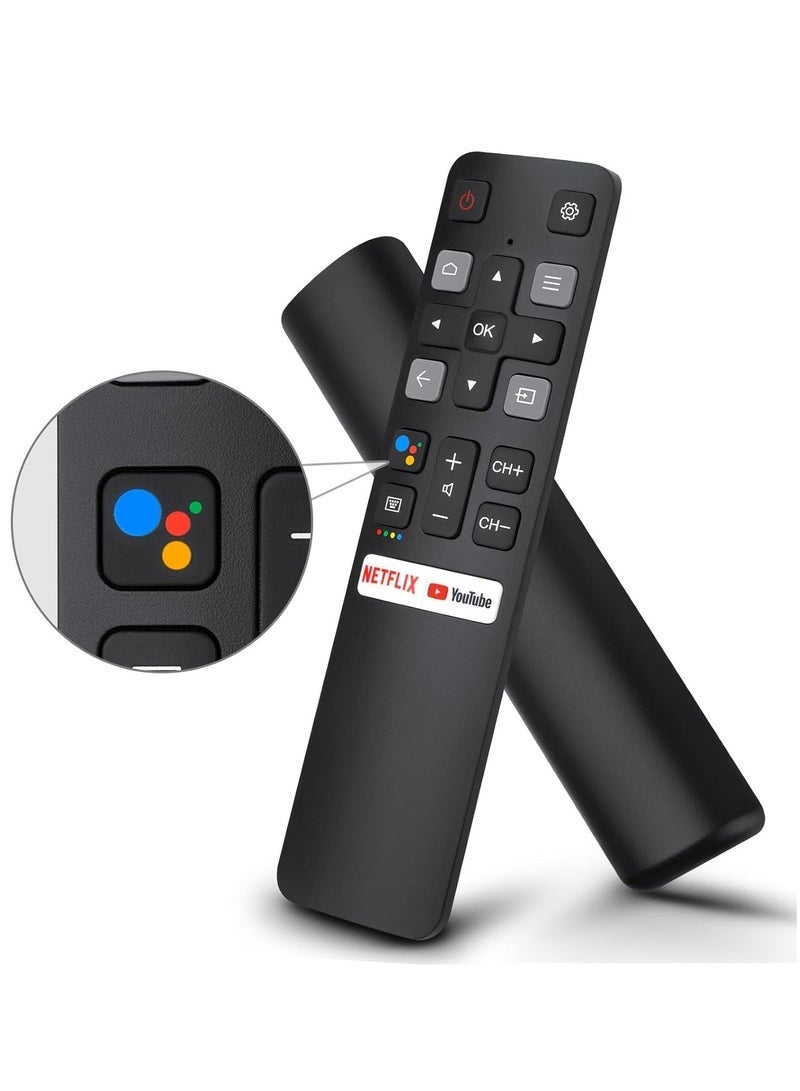 BLUMENiT Introducing the Enhanced Voice Control Remote for TCL Android TVs - Upgrade Your Experience with the RC802V. Unlock the Power of Google Voice Functionality, Complete with Dedicated Buttons for Seamles - Image 1