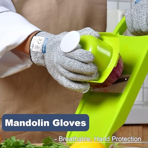 Dowellife Cut Resistant Gloves Food Grade Level 5 Protection, Safety Kitchen Cuts Gloves for Oyster Shucking, Fish Fillet Processing, Mandolin Slicing, Meat Cutting and Wood Carving. (X-Large) - Image 4