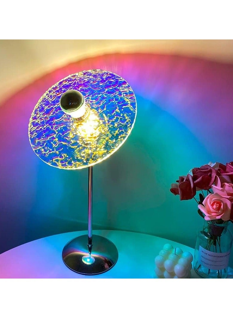 KASTWAVE Sunset Light Projection LED Lamp - 3 Colors Wave Ambient Night Light, 180° Rotating Rainbow Effect, Ideal for Photography, Selfies, Parties, Home, Living Room, Bedroom Decor - Image 1