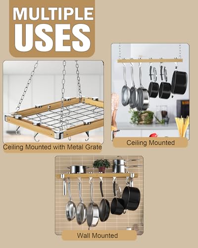Cooks Standard Fixed Pot Rack Solid Cast Pan Hooks, Set of 4 - Image 3