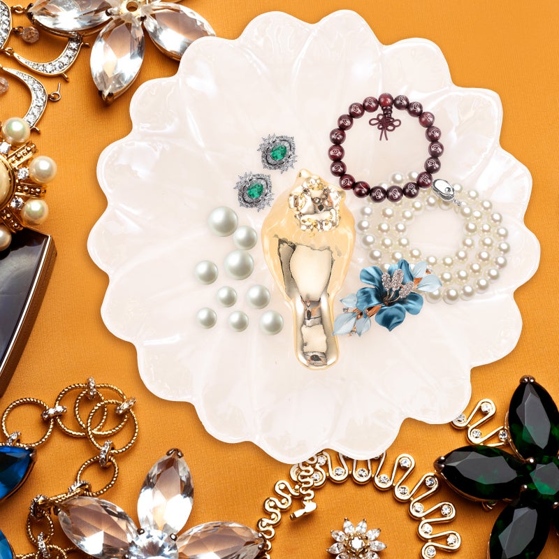 Ceramic Jewelry Plate Jewelry Storage Organizer Jewelry Display Plate Jewelry Holder - Image 3