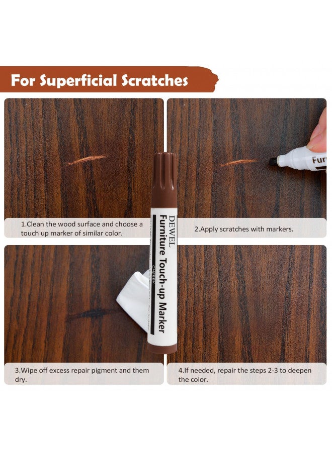 DEWEL Wood Furniture Repair Kit, Wood Floor Scratch Repair Kit, Upgrade 12 Colors Furniture Touch Up Markers and Fillers for Stains, Scratches, Floors, Tables, Bedposts - Image 3