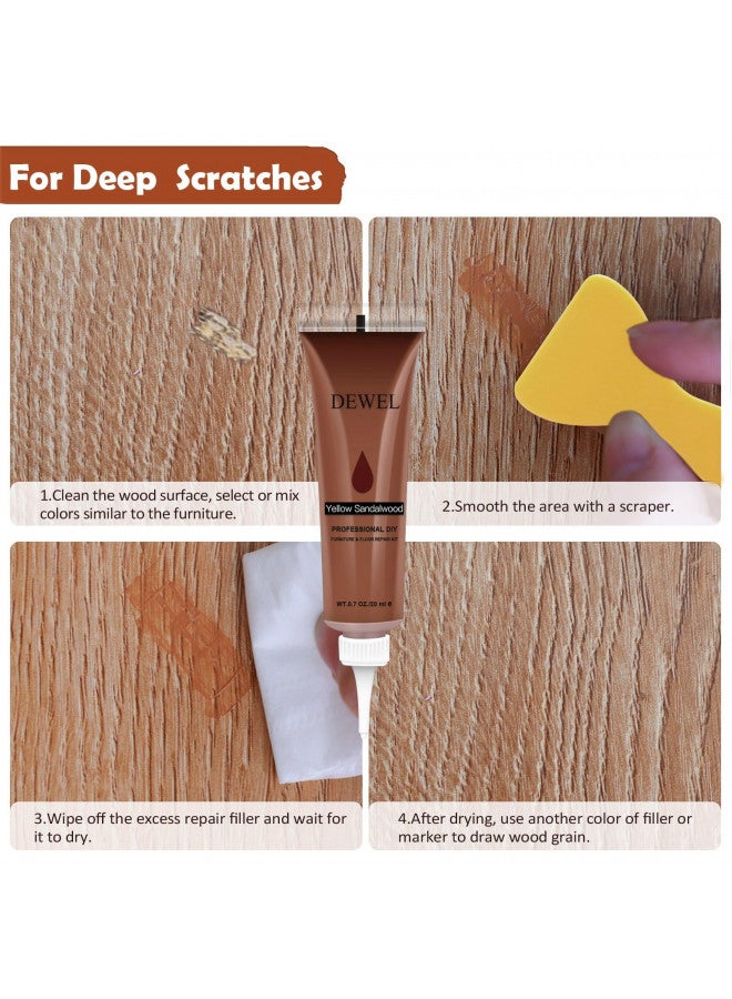DEWEL Wood Furniture Repair Kit, Wood Floor Scratch Repair Kit, Upgrade 12 Colors Furniture Touch Up Markers and Fillers for Stains, Scratches, Floors, Tables, Bedposts - Image 4