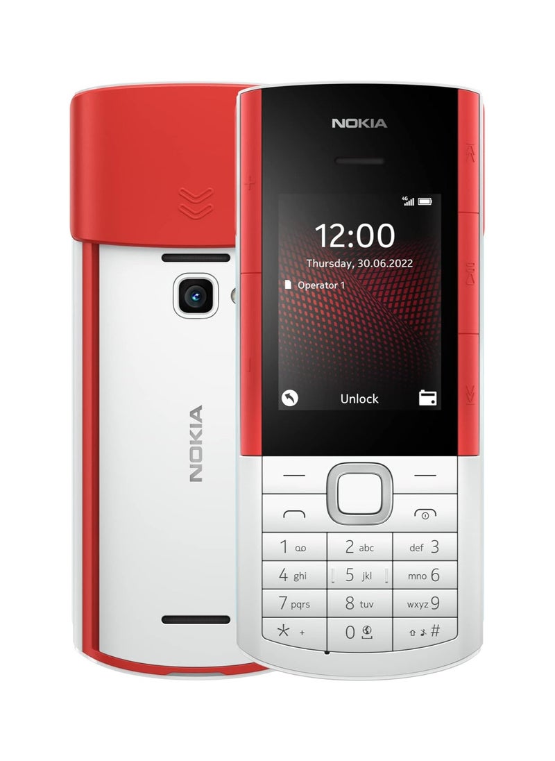 BJollys - 5710 XA Dual SIM White/Red 48MB RAM 128MB 4G -Middle East Version - Image 1