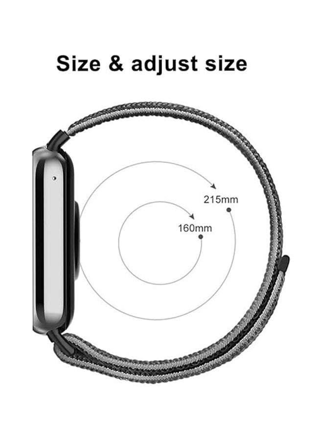 Nylon Bands Compatible with Redmi Watch 4/5/6 Xiaomi Smart Band 8 Pro/Xiaomi Smart Band 9 Pro, Adjustable Sports Replacement Bands for Women Men,Black - Image 3